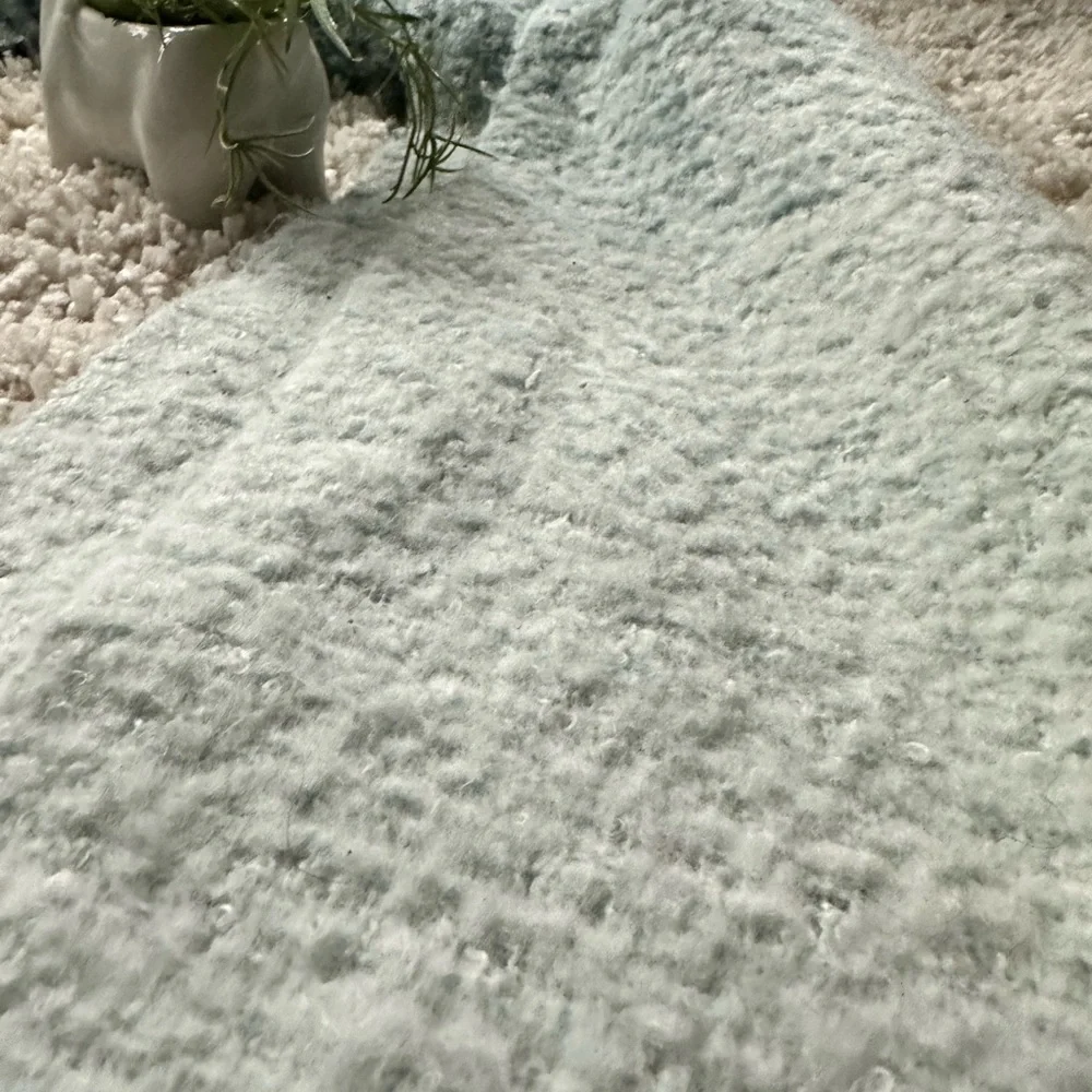 Large ombré blue hues super soft big warm cozy winter thick knit color s…